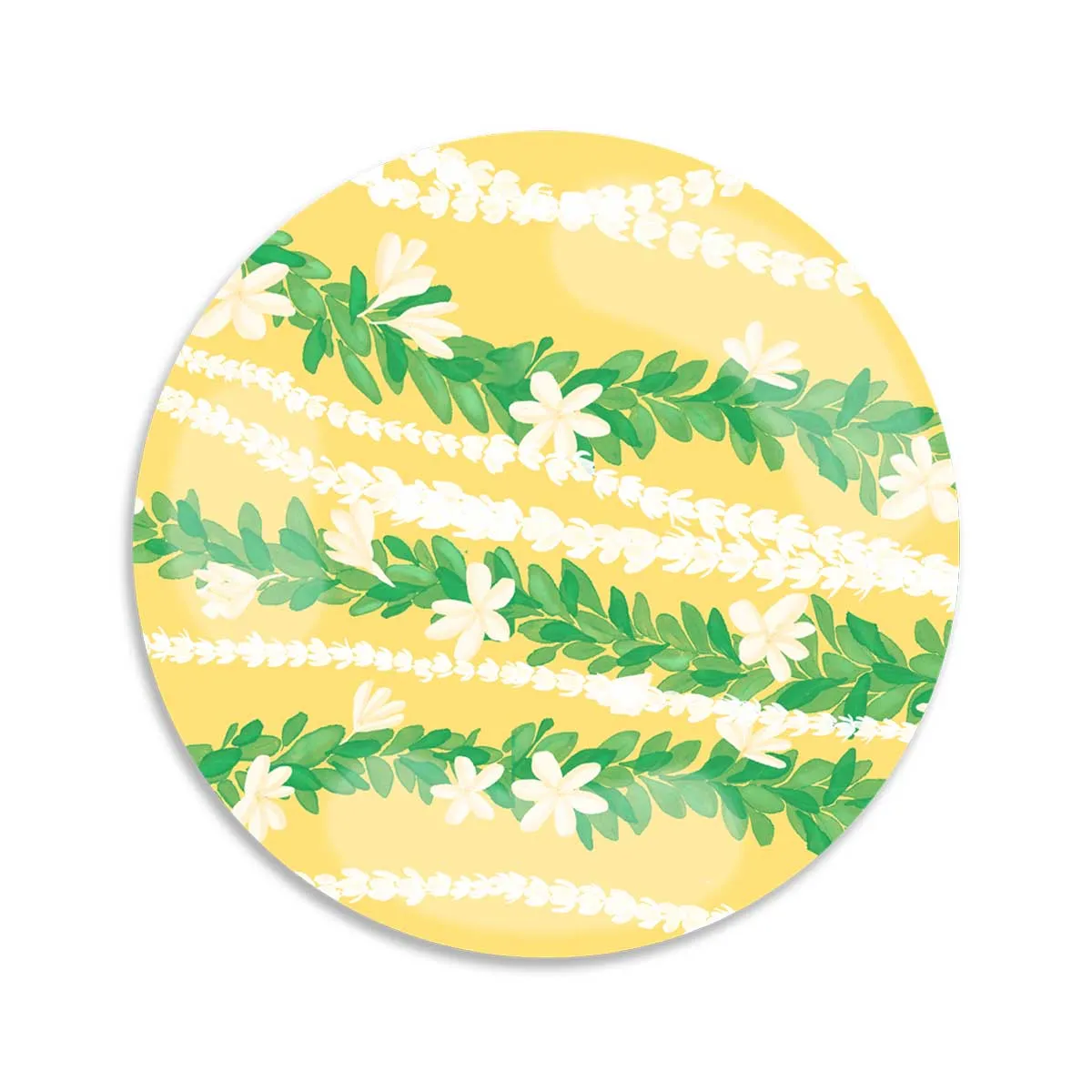 6in Tiare Leaves Lei Coaster