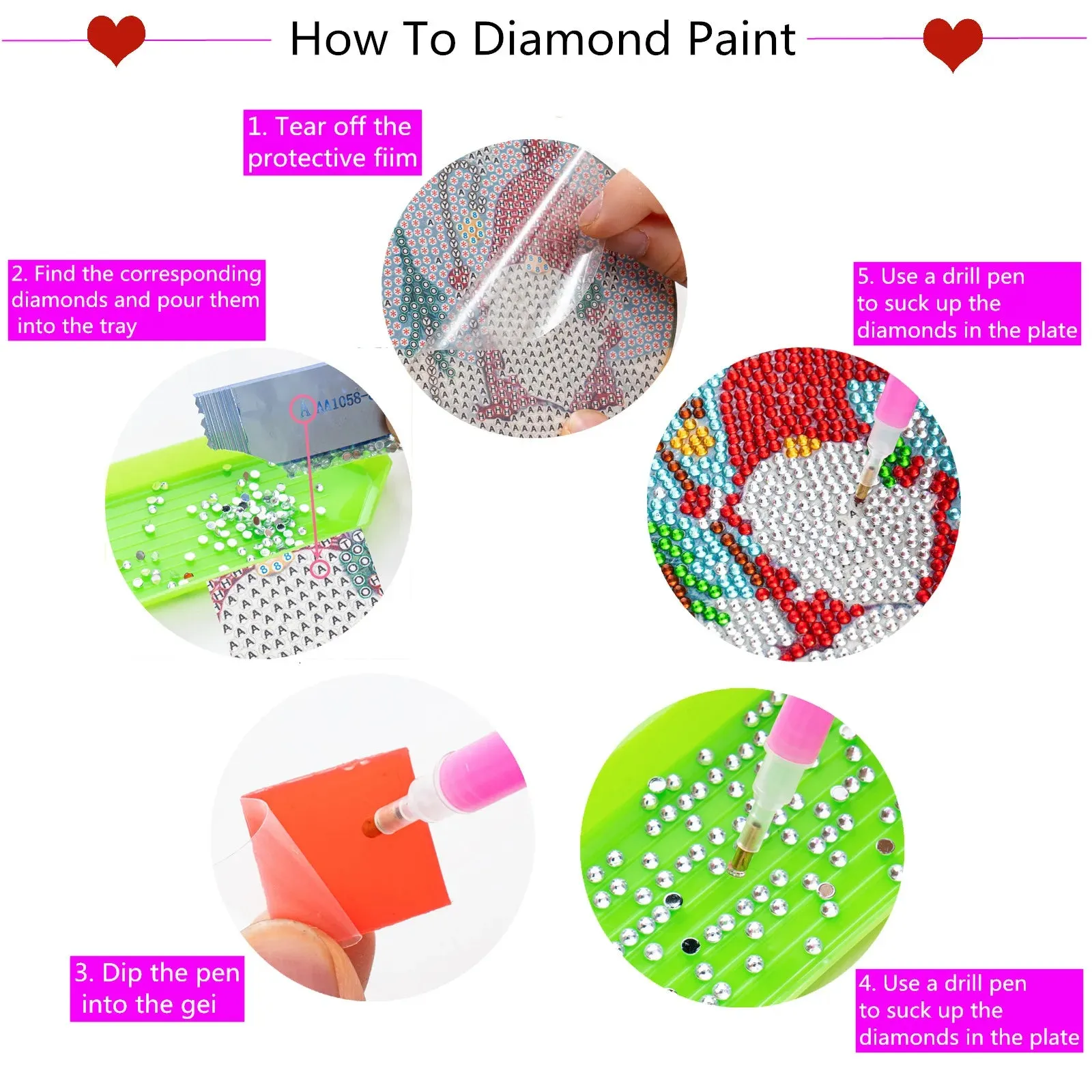 DIY Diamond Art Christmas Coasters Crystal Rhinestone  6pcs/Set