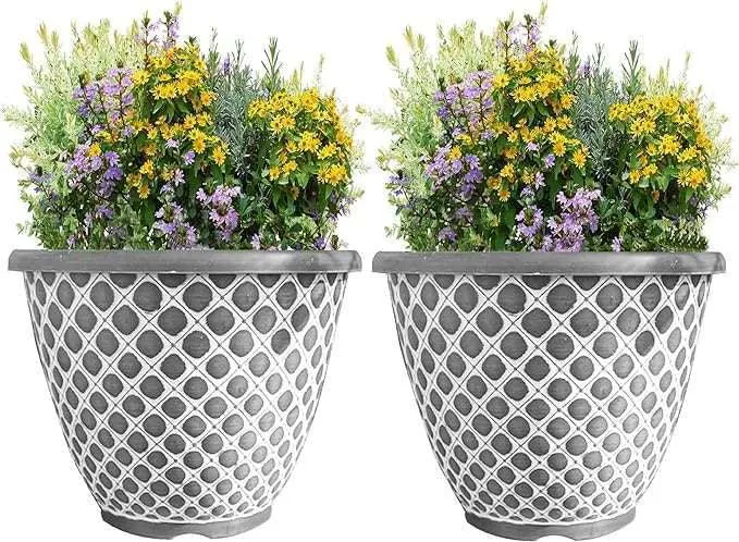 SG Traders Bell Quilt Plant Pots (Pack of 2)