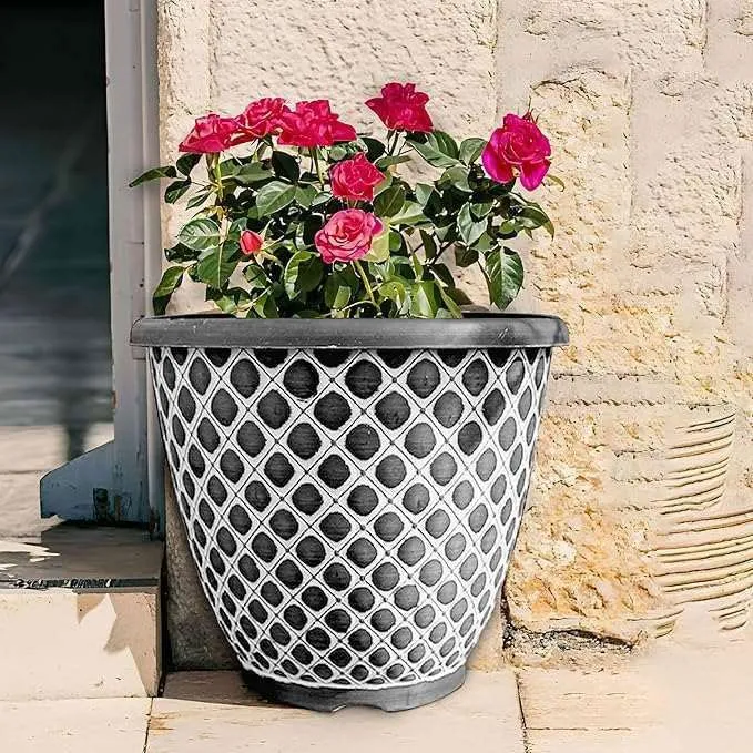 SG Traders Bell Quilt Plant Pots (Pack of 2)
